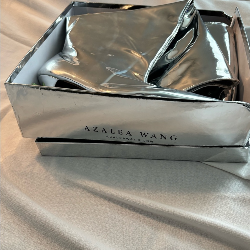 Azalea Wang Silver Over the Knee Boots